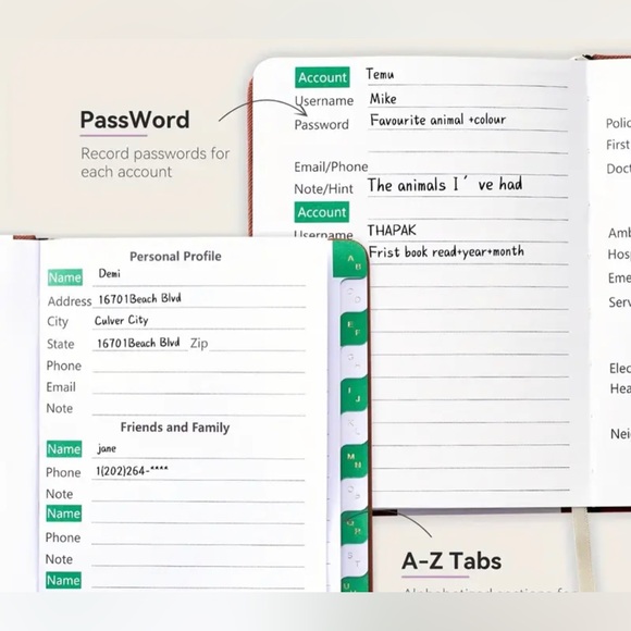 NWT mini and discreet Password Keeper Book - Picture 7 of 7
